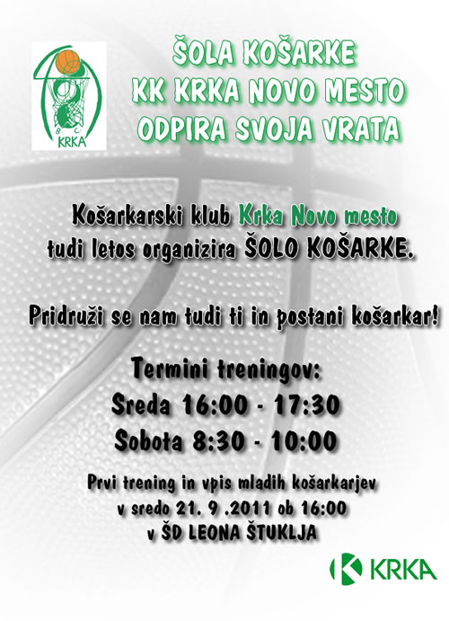 Plakat Šola košarke 2011